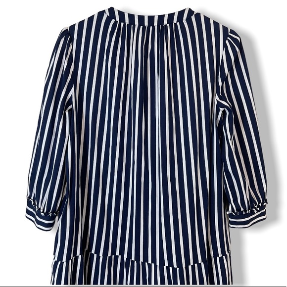 Draper James Loretta Navy and White Striped Cotton Dress - Picture 7 of 12